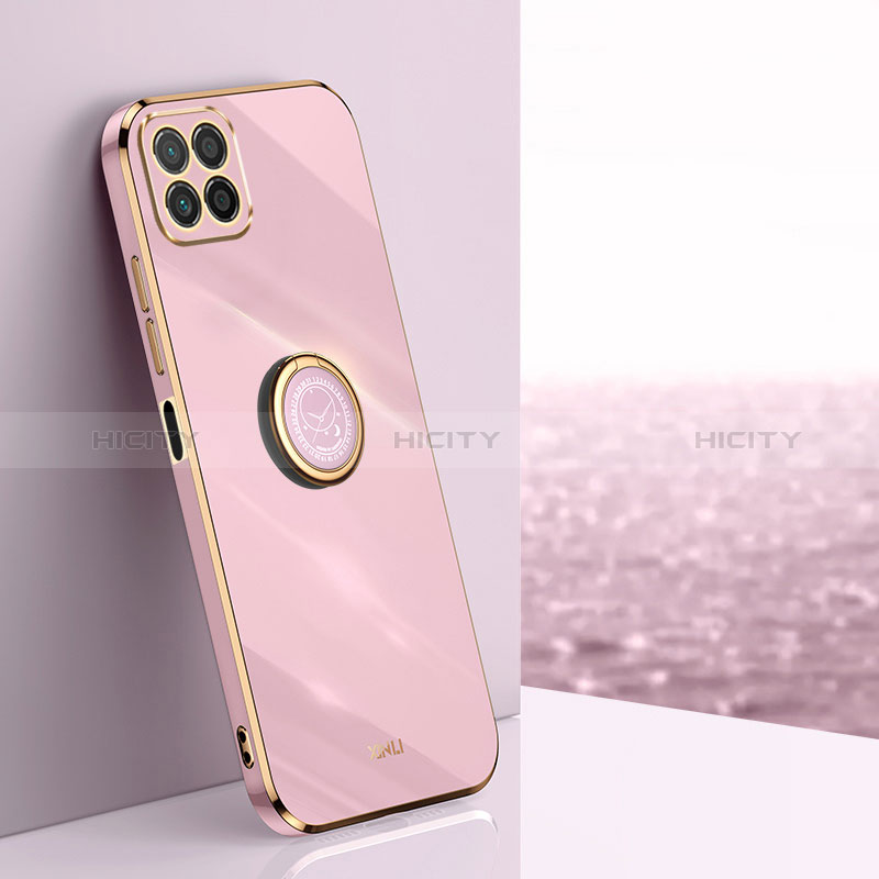 Coque Ultra Fine Silicone Souple Housse Etui avec Support Bague Anneau Aimante Magnetique XL1 pour Huawei Honor X8 5G Violet Clair Plus