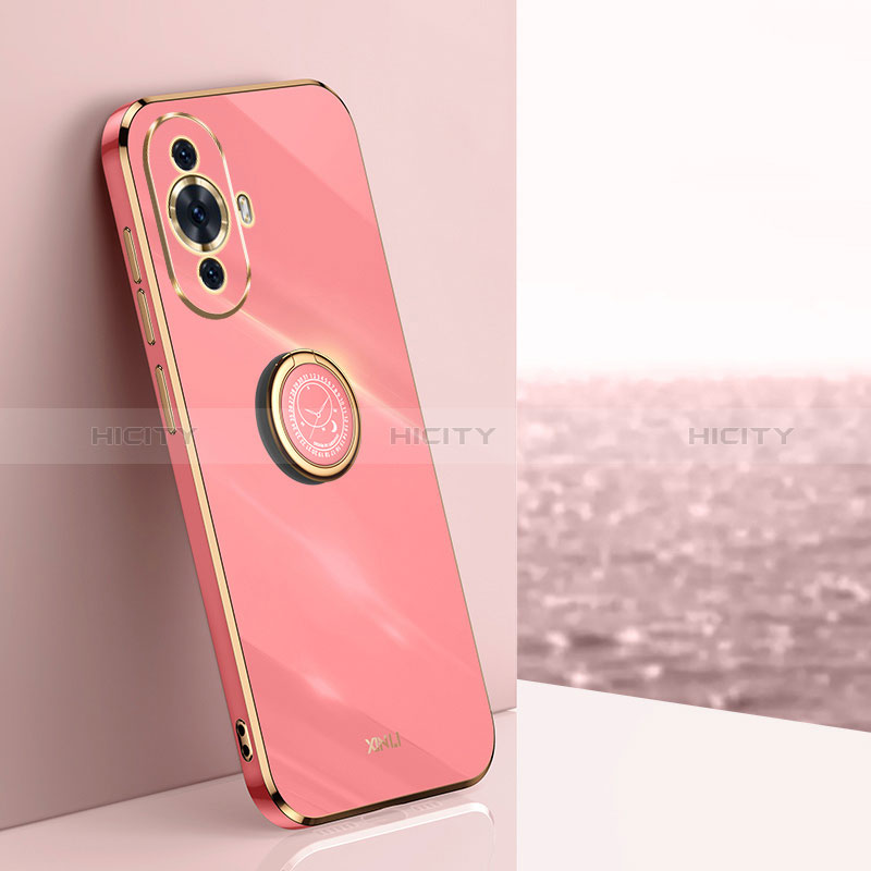 Coque Ultra Fine Silicone Souple Housse Etui avec Support Bague Anneau Aimante Magnetique XL1 pour Huawei Nova 11 Plus