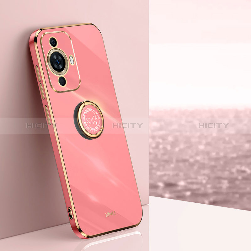 Coque Ultra Fine Silicone Souple Housse Etui avec Support Bague Anneau Aimante Magnetique XL1 pour Huawei Nova 11 Pro Plus