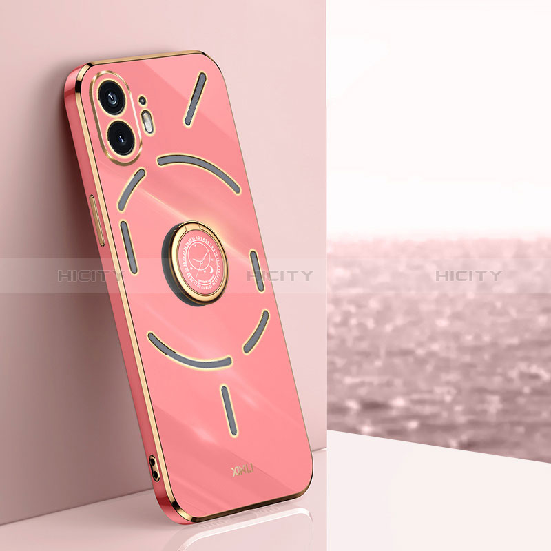 Coque Ultra Fine Silicone Souple Housse Etui avec Support Bague Anneau Aimante Magnetique XL1 pour Nothing Phone 2 Plus