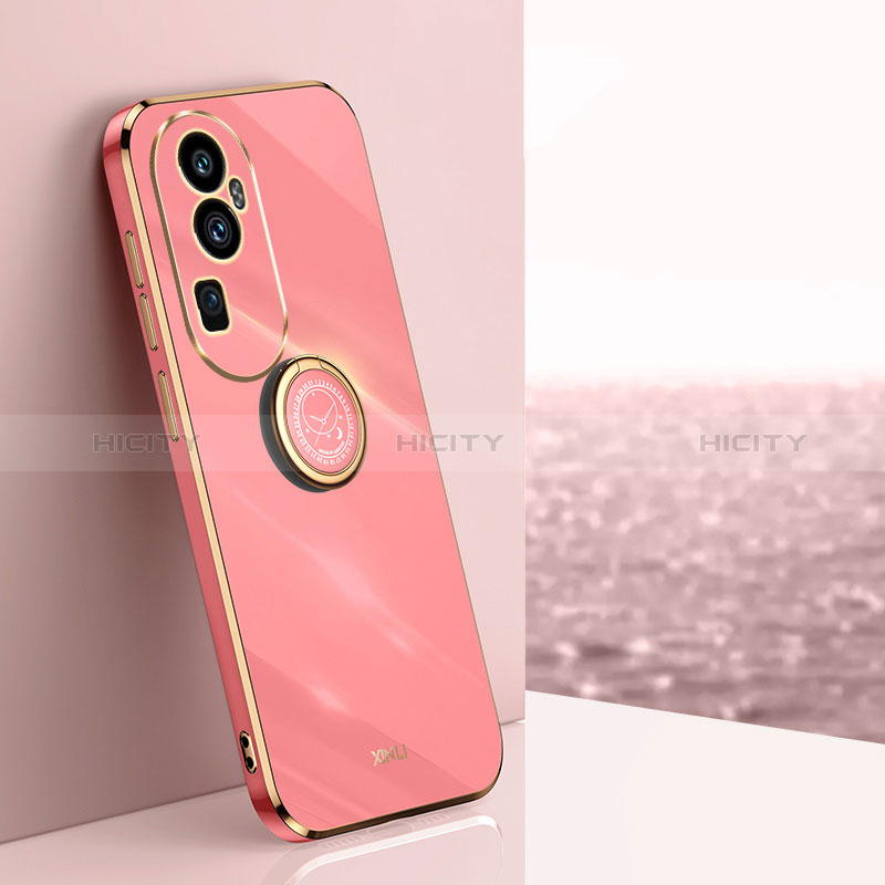 Coque Ultra Fine Silicone Souple Housse Etui avec Support Bague Anneau Aimante Magnetique XL1 pour Oppo Reno10 Pro+ Plus 5G Plus