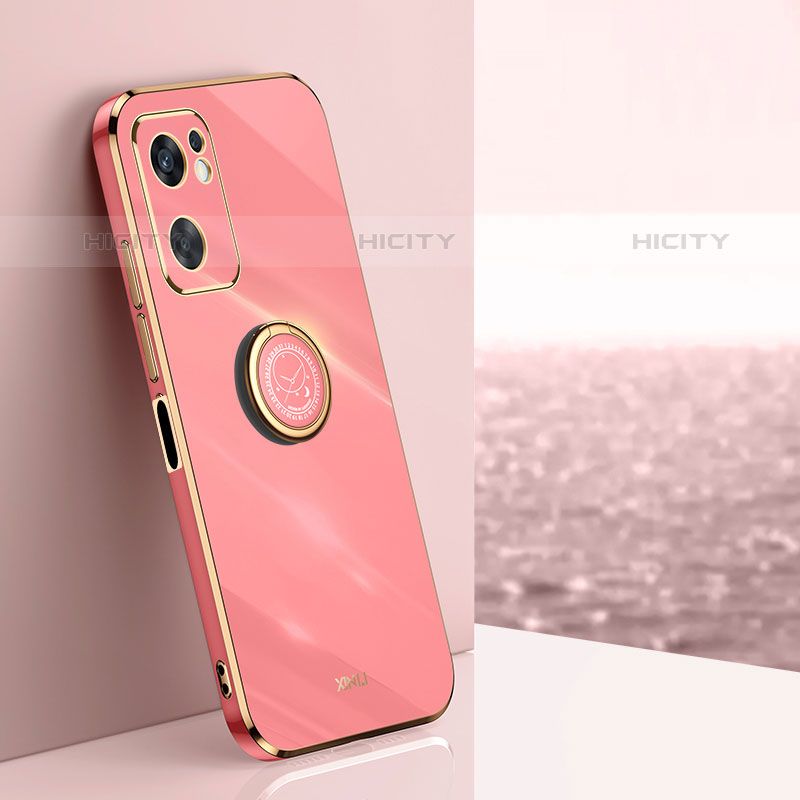 Coque Ultra Fine Silicone Souple Housse Etui avec Support Bague Anneau Aimante Magnetique XL1 pour Oppo Reno7 SE 5G Plus