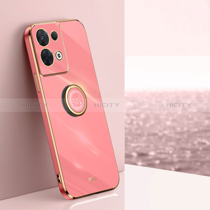 Coque Ultra Fine Silicone Souple Housse Etui avec Support Bague Anneau Aimante Magnetique XL1 pour Oppo Reno9 Pro+ Plus 5G Plus