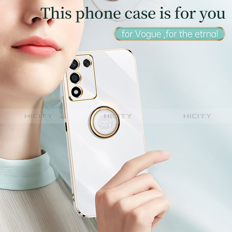 Coque Ultra Fine Silicone Souple Housse Etui avec Support Bague Anneau Aimante Magnetique XL1 pour Realme 9 SE 5G Plus