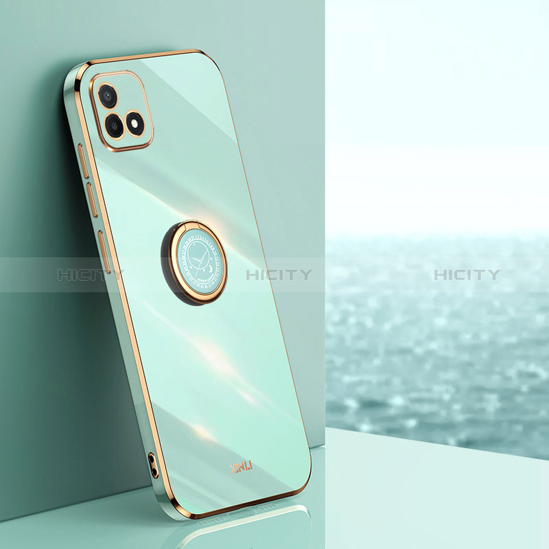 Coque Ultra Fine Silicone Souple Housse Etui avec Support Bague Anneau Aimante Magnetique XL1 pour Realme C20A Vert Plus