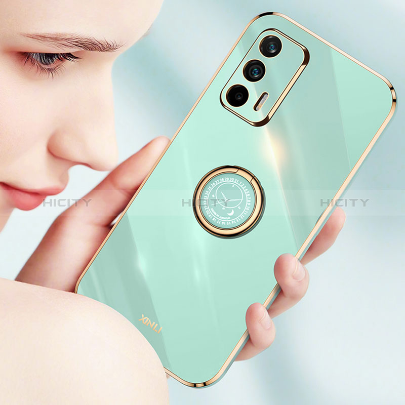 Coque Ultra Fine Silicone Souple Housse Etui avec Support Bague Anneau Aimante Magnetique XL1 pour Realme GT Neo 2T 5G Plus