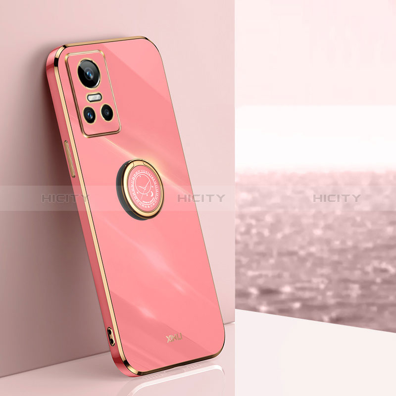 Coque Ultra Fine Silicone Souple Housse Etui avec Support Bague Anneau Aimante Magnetique XL1 pour Realme GT Neo3 5G Plus