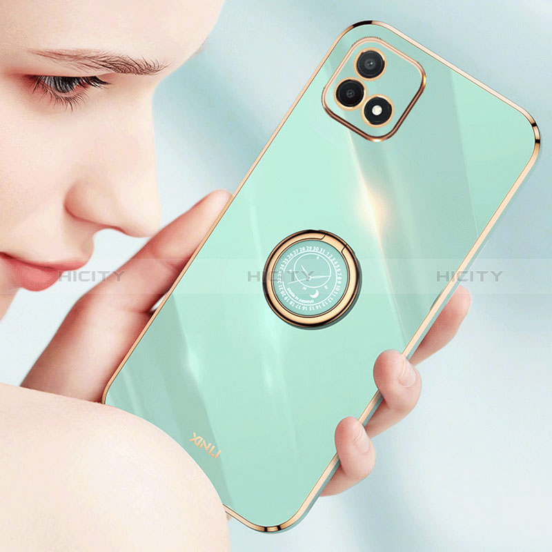 Coque Ultra Fine Silicone Souple Housse Etui avec Support Bague Anneau Aimante Magnetique XL1 pour Realme Narzo 50i Plus