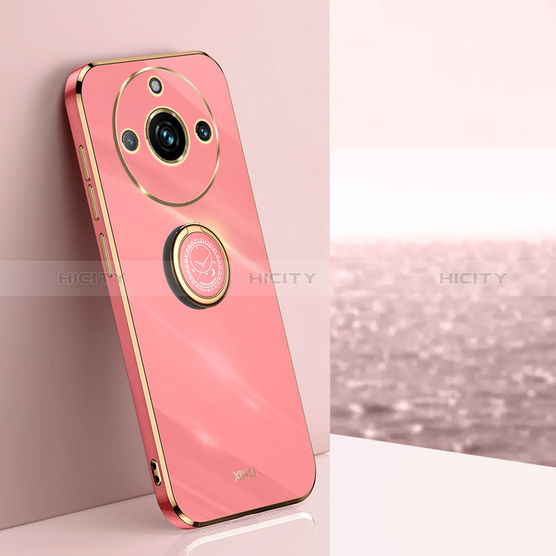 Coque Ultra Fine Silicone Souple Housse Etui avec Support Bague Anneau Aimante Magnetique XL1 pour Realme Narzo 60 5G Plus