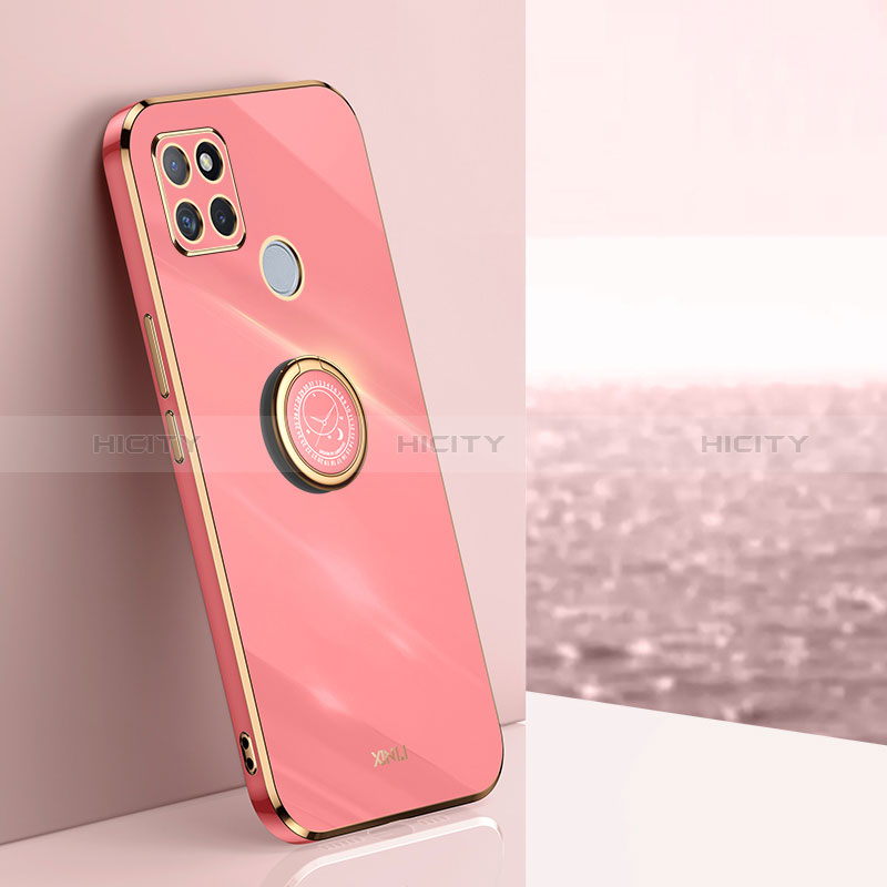 Coque Ultra Fine Silicone Souple Housse Etui avec Support Bague Anneau Aimante Magnetique XL1 pour Realme Q2i 5G Plus