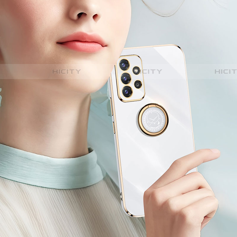 Coque Ultra Fine Silicone Souple Housse Etui avec Support Bague Anneau Aimante Magnetique XL1 pour Samsung Galaxy A72 4G Plus