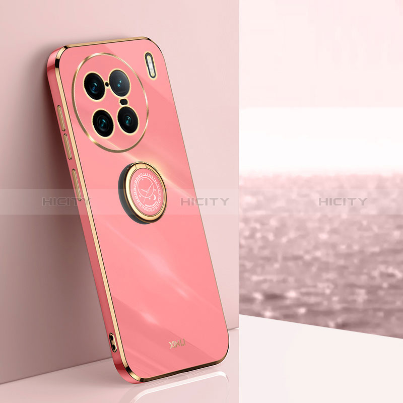 Coque Ultra Fine Silicone Souple Housse Etui avec Support Bague Anneau Aimante Magnetique XL1 pour Vivo X90 Pro+ Plus 5G Plus