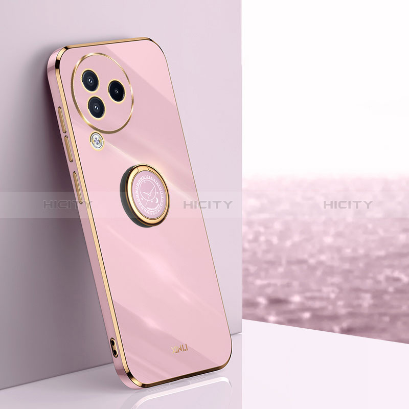 Coque Ultra Fine Silicone Souple Housse Etui avec Support Bague Anneau Aimante Magnetique XL1 pour Xiaomi Civi 3 5G Violet Clair Plus