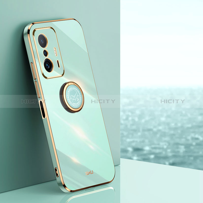 Coque Ultra Fine Silicone Souple Housse Etui avec Support Bague Anneau Aimante Magnetique XL1 pour Xiaomi Mi 11T 5G Plus