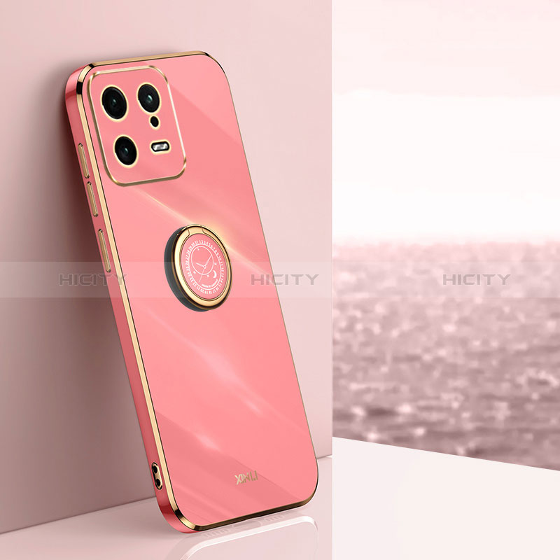 Coque Ultra Fine Silicone Souple Housse Etui avec Support Bague Anneau Aimante Magnetique XL1 pour Xiaomi Mi 13 5G Plus