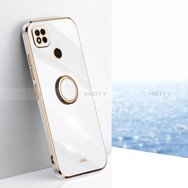 Coque Ultra Fine Silicone Souple Housse Etui avec Support Bague Anneau Aimante Magnetique XL1 pour Xiaomi POCO C31 Blanc Plus