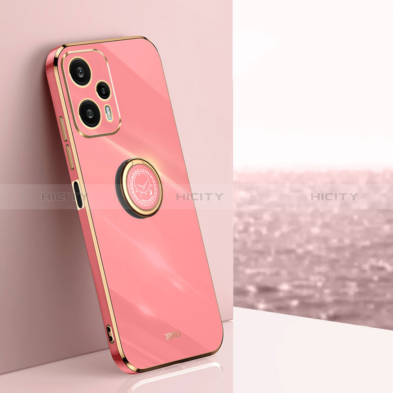 Coque Ultra Fine Silicone Souple Housse Etui avec Support Bague Anneau Aimante Magnetique XL1 pour Xiaomi Poco F5 5G Plus