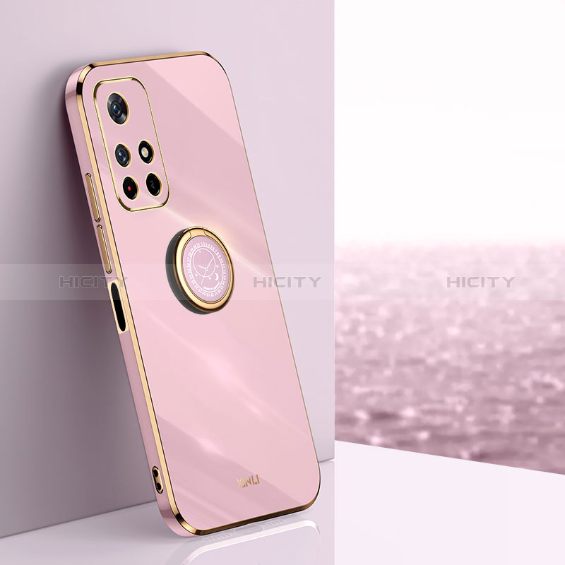 Coque Ultra Fine Silicone Souple Housse Etui avec Support Bague Anneau Aimante Magnetique XL1 pour Xiaomi Poco M4 Pro 5G Plus