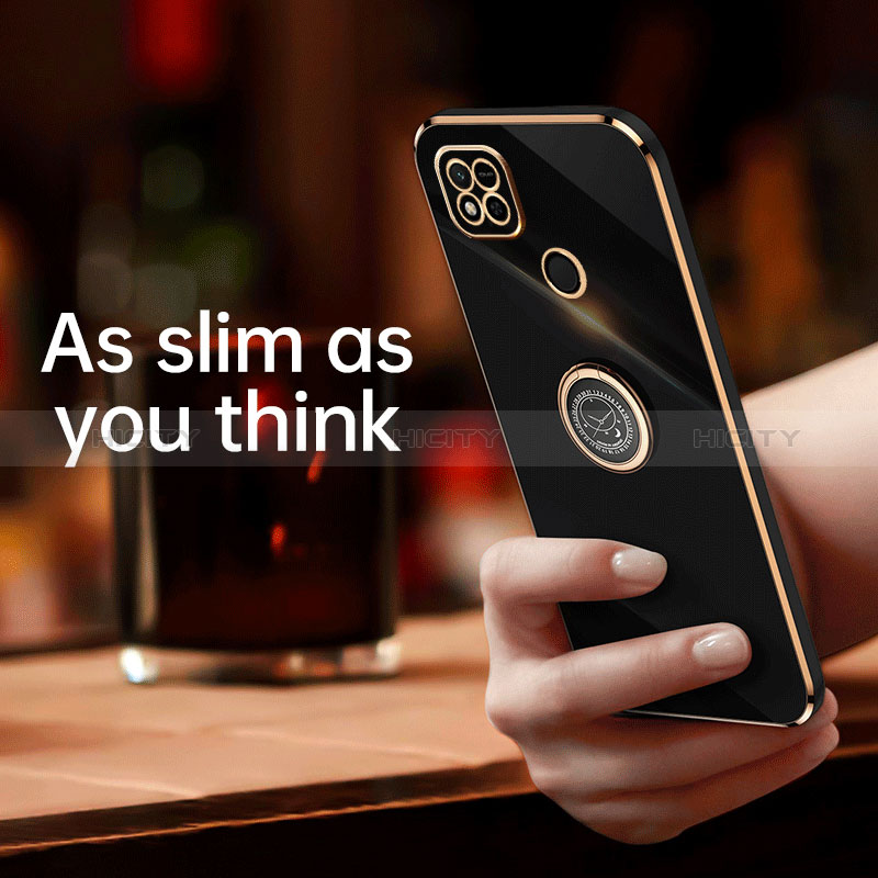 Coque Ultra Fine Silicone Souple Housse Etui avec Support Bague Anneau Aimante Magnetique XL1 pour Xiaomi Redmi 9C NFC Plus