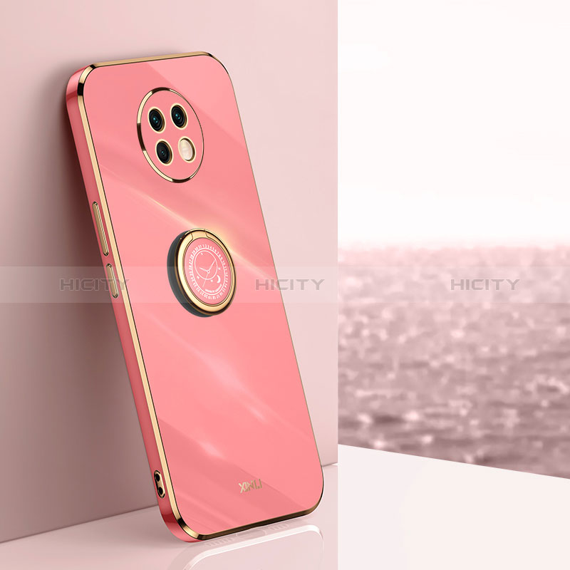 Coque Ultra Fine Silicone Souple Housse Etui avec Support Bague Anneau Aimante Magnetique XL1 pour Xiaomi Redmi Note 9 5G Plus