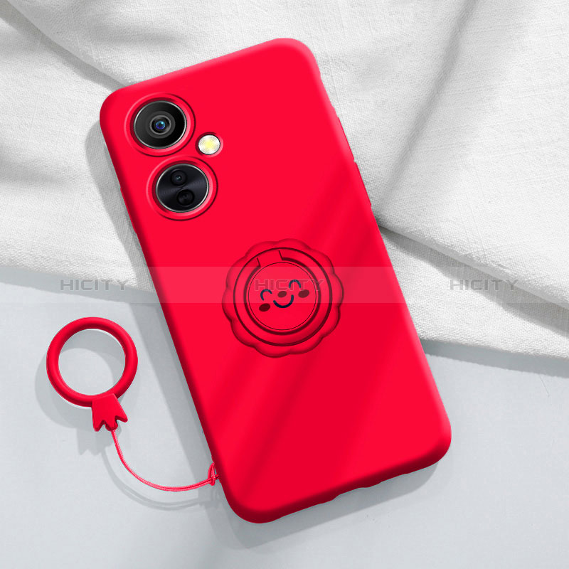 Coque Ultra Fine Silicone Souple Housse Etui avec Support Bague Anneau Aimante Magnetique Z01 pour OnePlus Nord CE 3 5G Plus