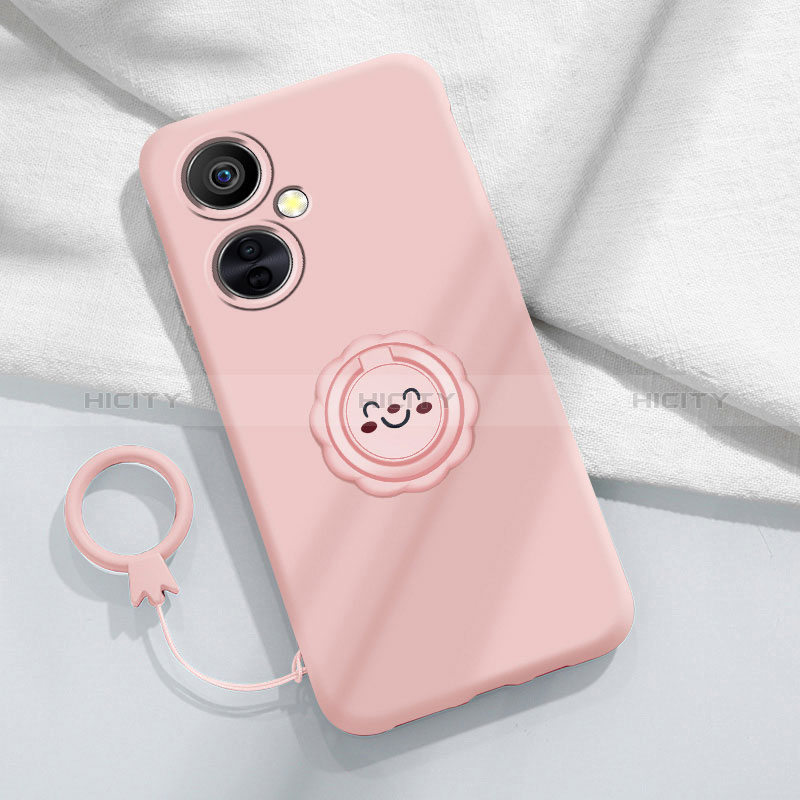 Coque Ultra Fine Silicone Souple Housse Etui avec Support Bague Anneau Aimante Magnetique Z01 pour OnePlus Nord CE 3 5G Plus