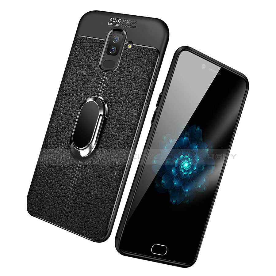 Coque Ultra Fine Silicone Souple Housse Etui avec Support Bague Anneau Aimante S01 pour Samsung Galaxy A6 Plus Plus