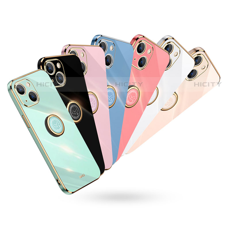 Coque Ultra Fine Silicone Souple Housse Etui avec Support Bague Anneau pour Apple iPhone 13 Mini Plus