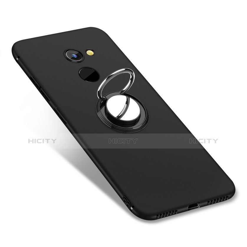 Coque Ultra Fine Silicone Souple Housse Etui avec Support Bague Anneau pour Huawei Enjoy 7 Plus Plus