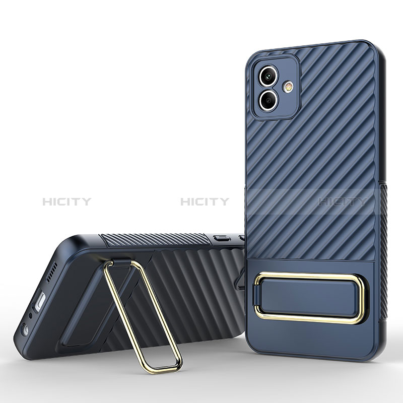 Coque Ultra Fine Silicone Souple Housse Etui avec Support KC1 pour Samsung Galaxy A04 4G Bleu Plus