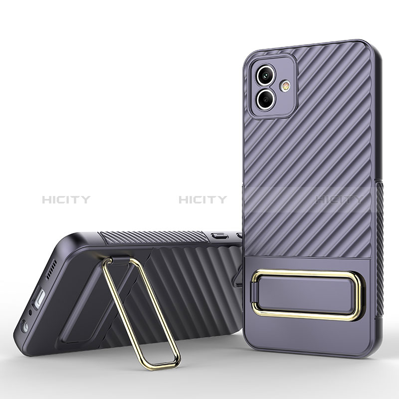 Coque Ultra Fine Silicone Souple Housse Etui avec Support KC1 pour Samsung Galaxy A04 4G Violet Clair Plus