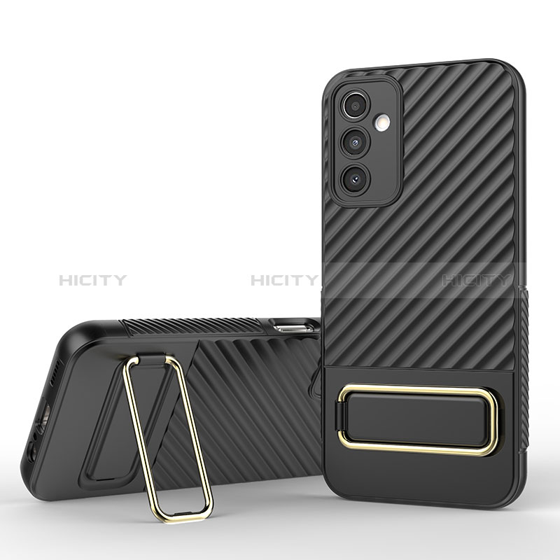 Coque Ultra Fine Silicone Souple Housse Etui avec Support KC1 pour Samsung Galaxy Jump3 5G Noir Plus