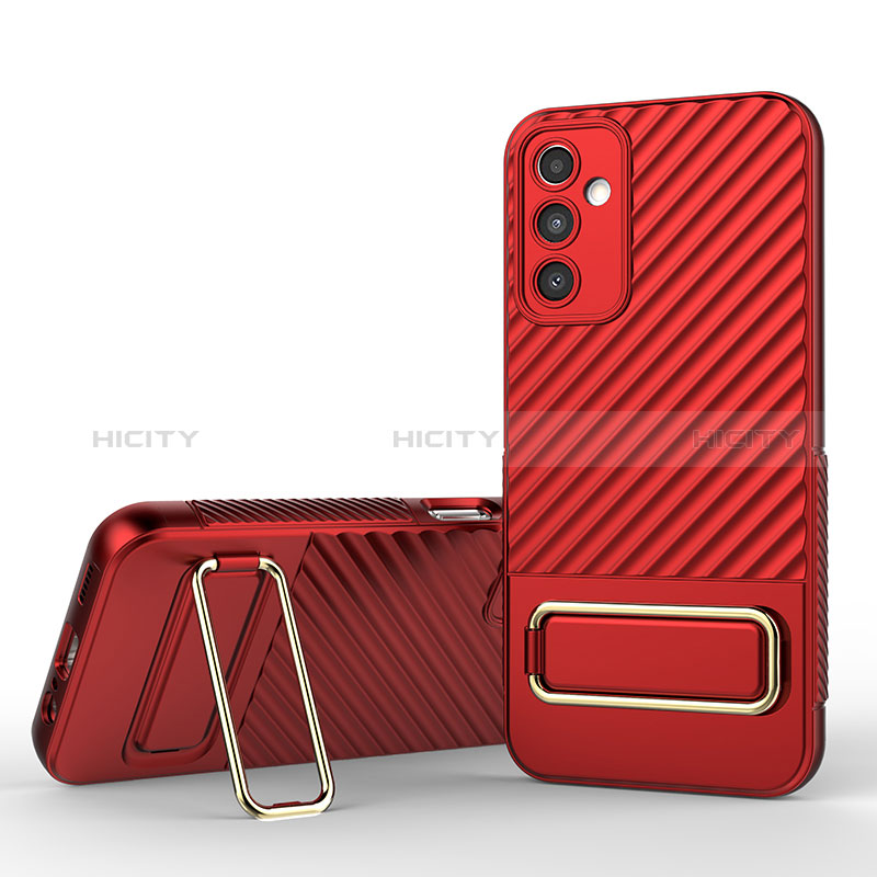 Coque Ultra Fine Silicone Souple Housse Etui avec Support KC1 pour Samsung Galaxy Jump3 5G Rouge Plus