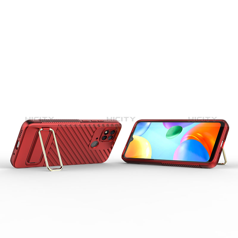 Coque Ultra Fine Silicone Souple Housse Etui avec Support KC1 pour Xiaomi Redmi 10 India Plus