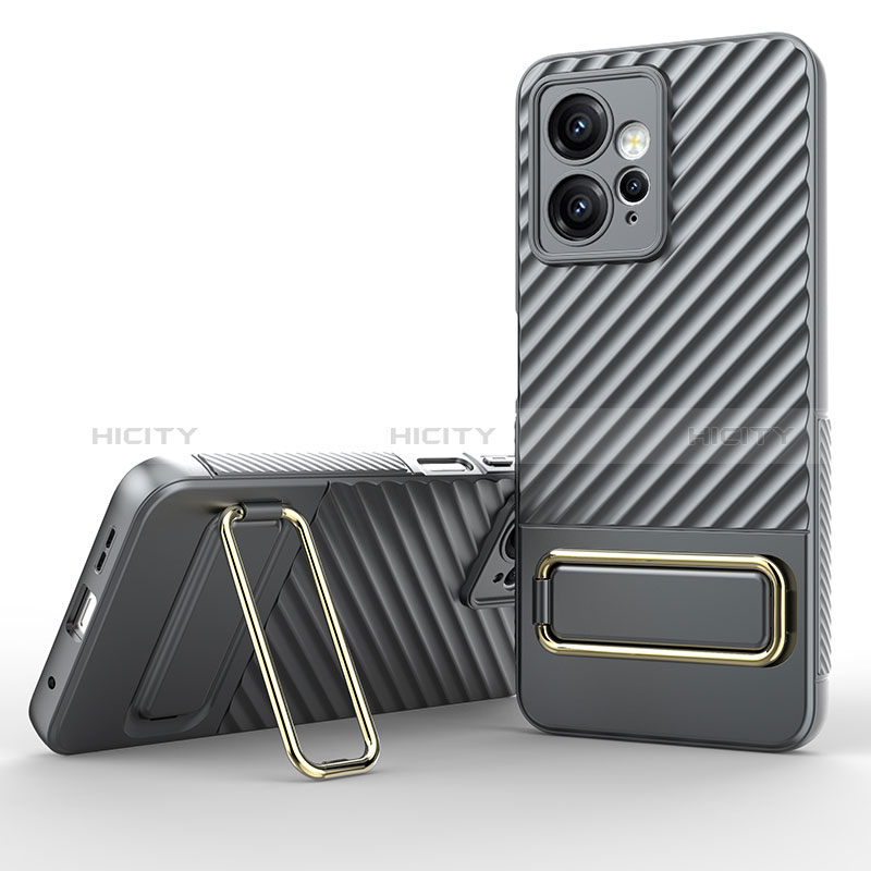 Coque Ultra Fine Silicone Souple Housse Etui avec Support KC1 pour Xiaomi Redmi Note 12 4G Gris Plus