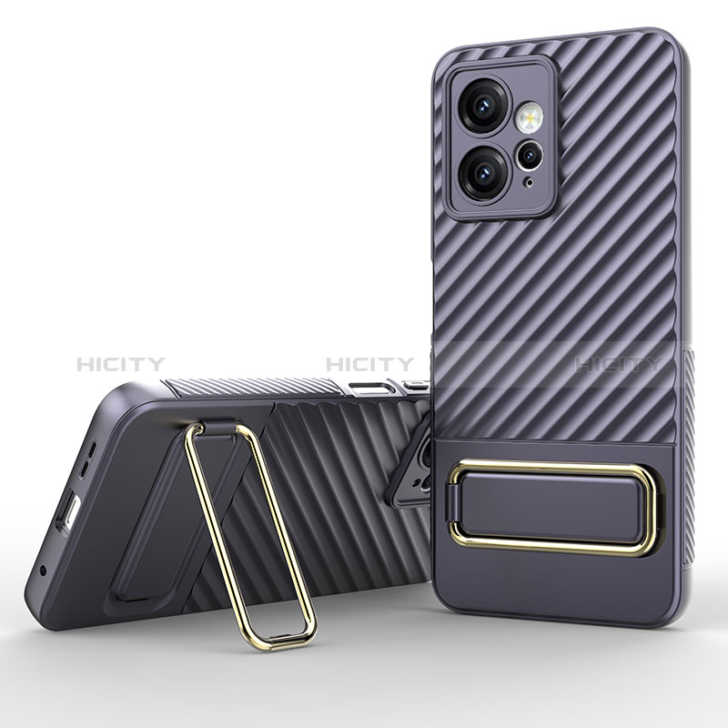 Coque Ultra Fine Silicone Souple Housse Etui avec Support KC1 pour Xiaomi Redmi Note 12 4G Violet Clair Plus