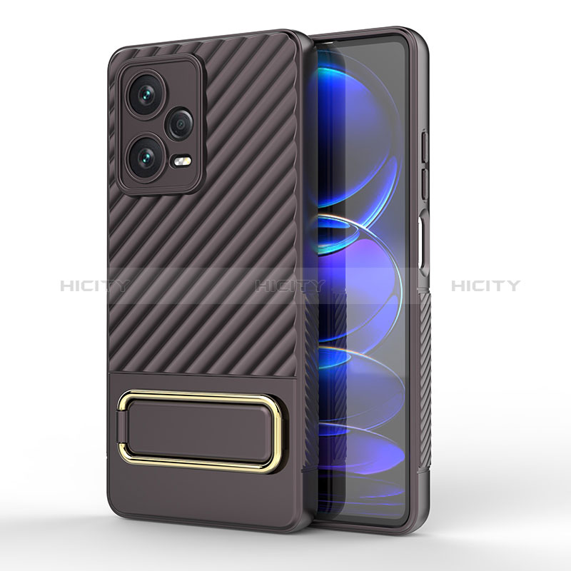 Coque Ultra Fine Silicone Souple Housse Etui avec Support KC1 pour Xiaomi Redmi Note 12 Pro+ Plus 5G Plus