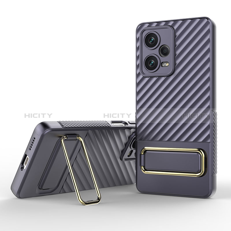 Coque Ultra Fine Silicone Souple Housse Etui avec Support KC1 pour Xiaomi Redmi Note 12 Pro+ Plus 5G Plus