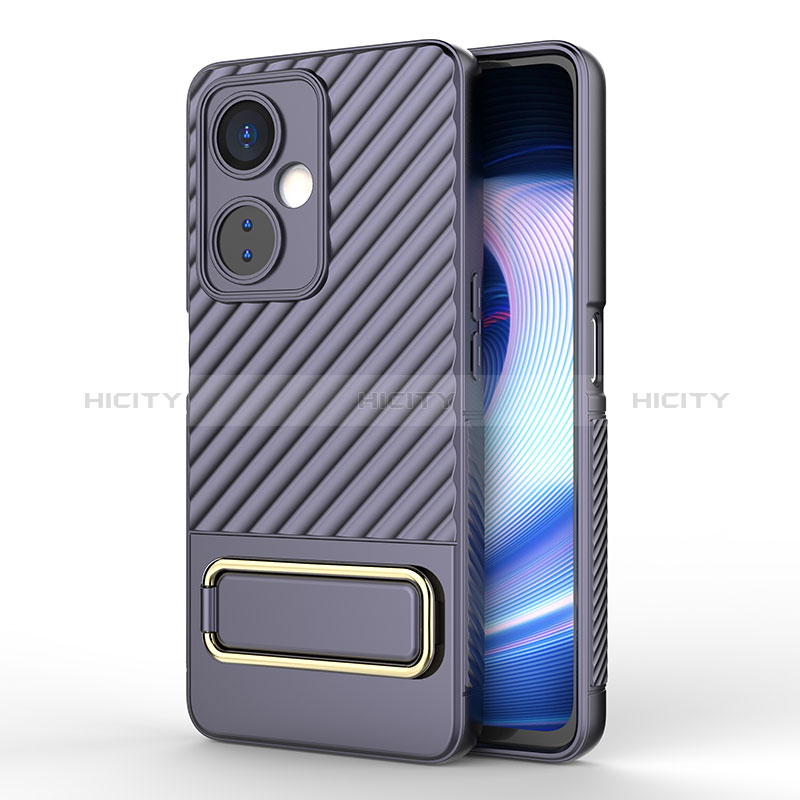 Coque Ultra Fine Silicone Souple Housse Etui avec Support KC2 pour Oppo K11x 5G Violet Clair Plus