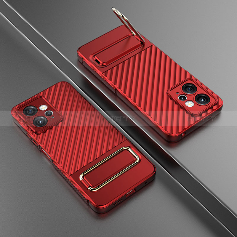 Coque Ultra Fine Silicone Souple Housse Etui avec Support KC2 pour Xiaomi Redmi Note 12 4G Rouge Plus