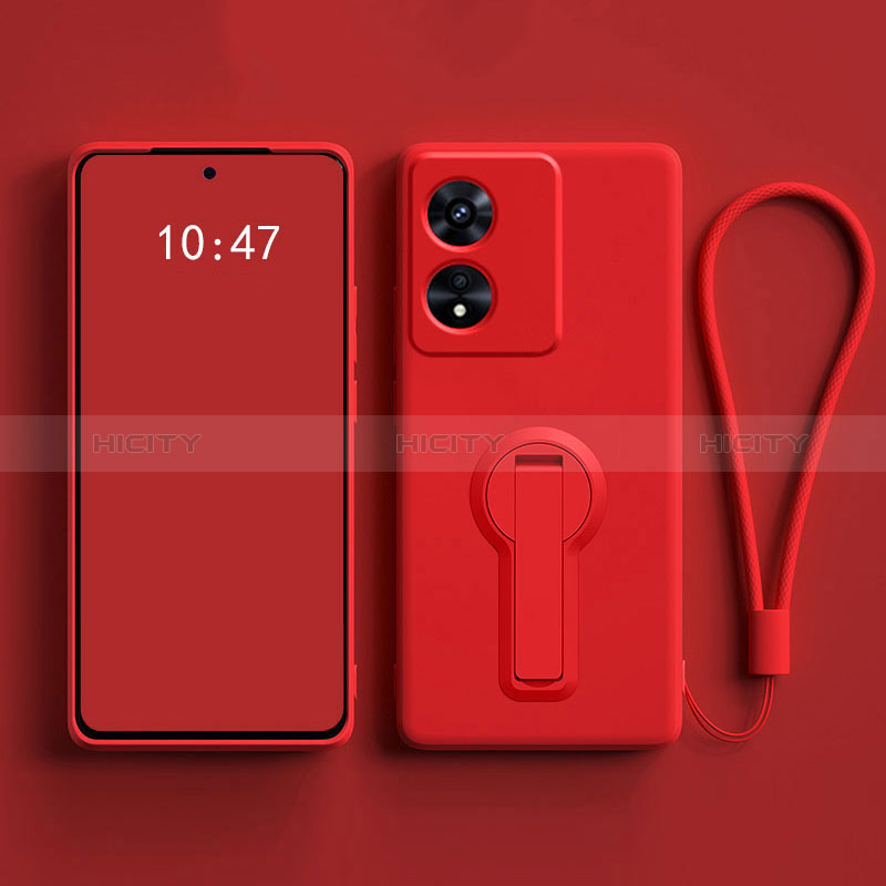 Coque Ultra Fine Silicone Souple Housse Etui avec Support pour Oppo A1 5G Rouge Plus