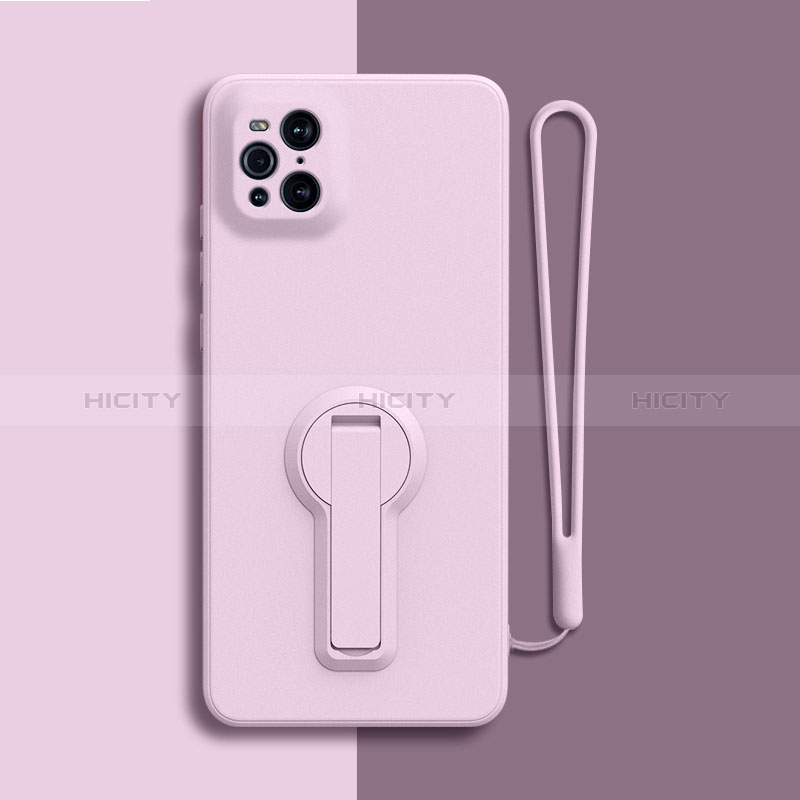 Coque Ultra Fine Silicone Souple Housse Etui avec Support pour Oppo Find X3 5G Plus