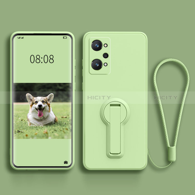 Coque Ultra Fine Silicone Souple Housse Etui avec Support pour Realme GT Neo 3T 5G Pastel Vert Plus