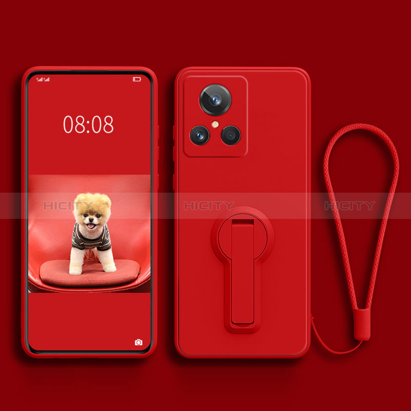 Coque Ultra Fine Silicone Souple Housse Etui avec Support pour Realme GT2 Master Explorer Rouge Plus