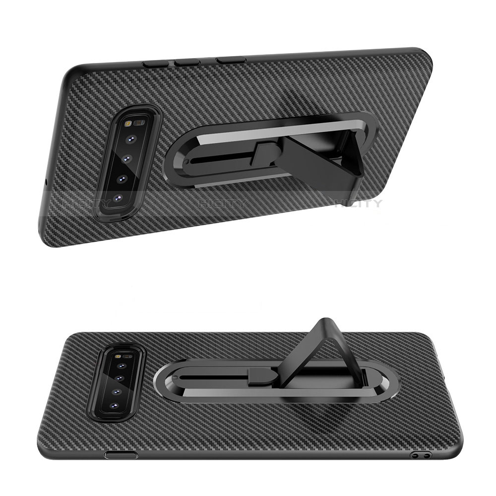 Coque Ultra Fine Silicone Souple Housse Etui avec Support pour Samsung Galaxy S10 5G Plus