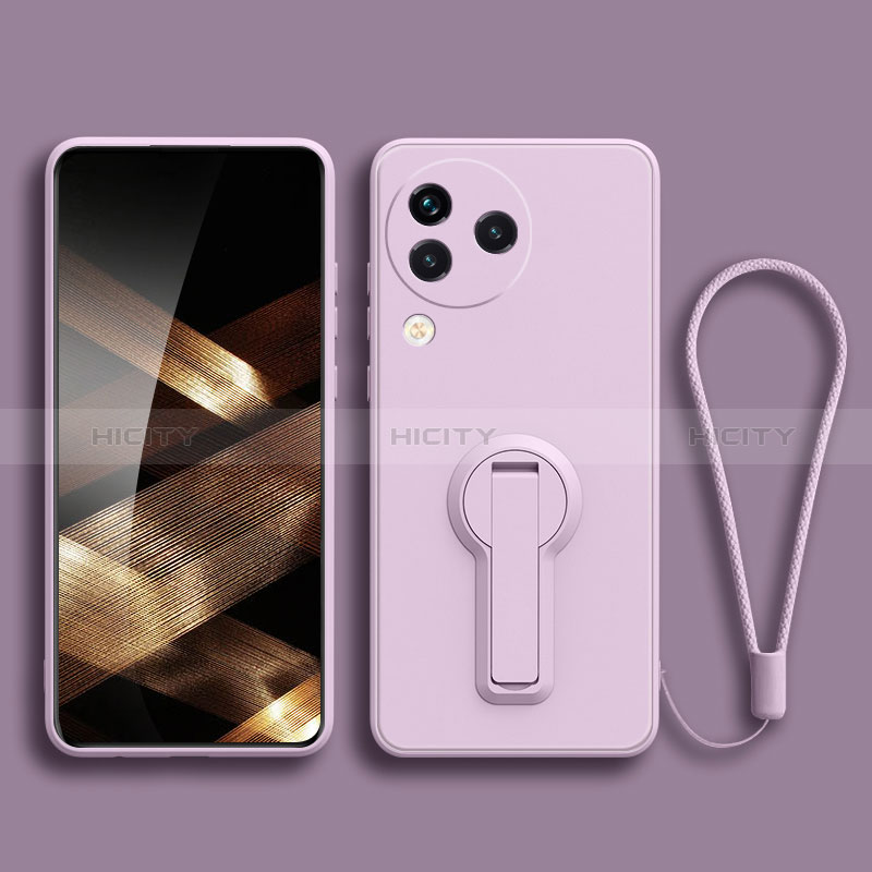 Coque Ultra Fine Silicone Souple Housse Etui avec Support pour Xiaomi Civi 3 5G Violet Clair Plus