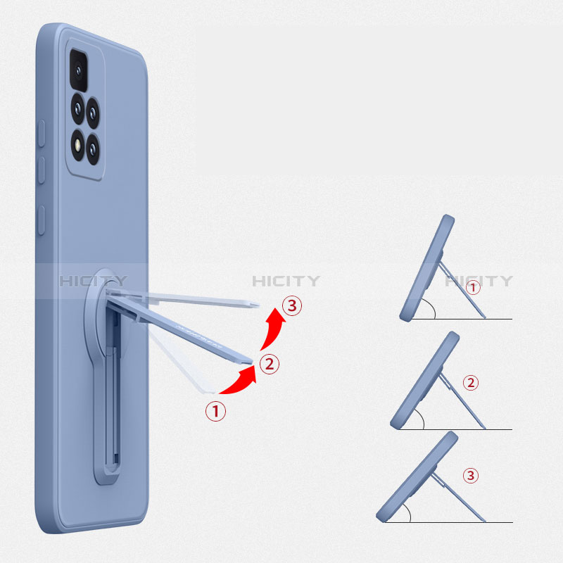 Coque Ultra Fine Silicone Souple Housse Etui avec Support pour Xiaomi Mi 11i 5G (2022) Plus