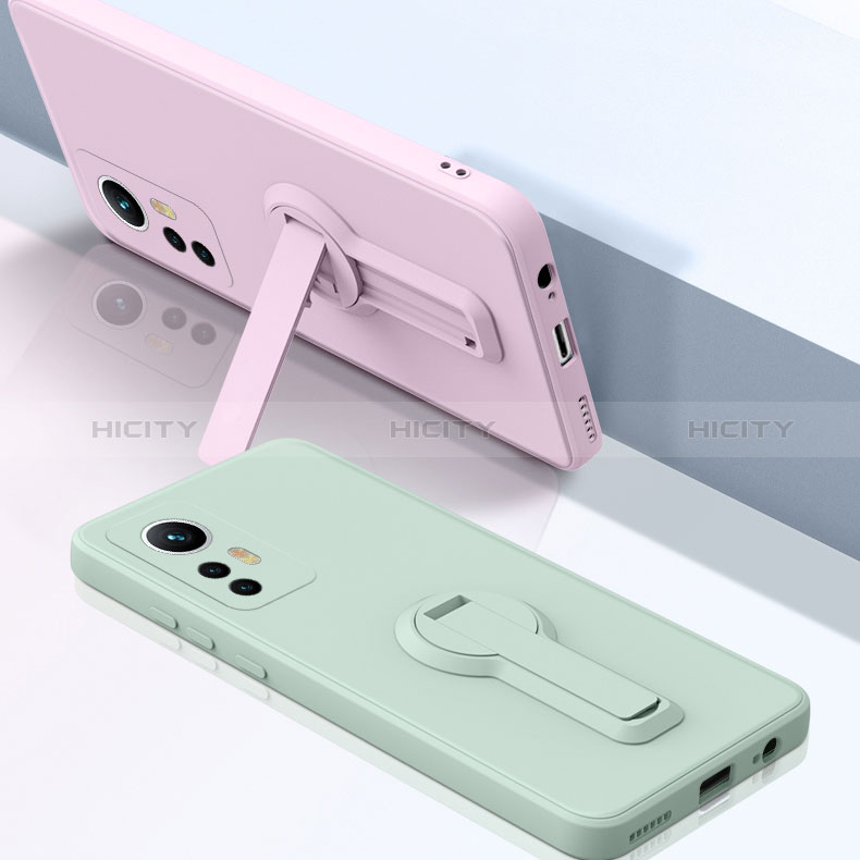 Coque Ultra Fine Silicone Souple Housse Etui avec Support pour Xiaomi Mi 12T Pro 5G Plus