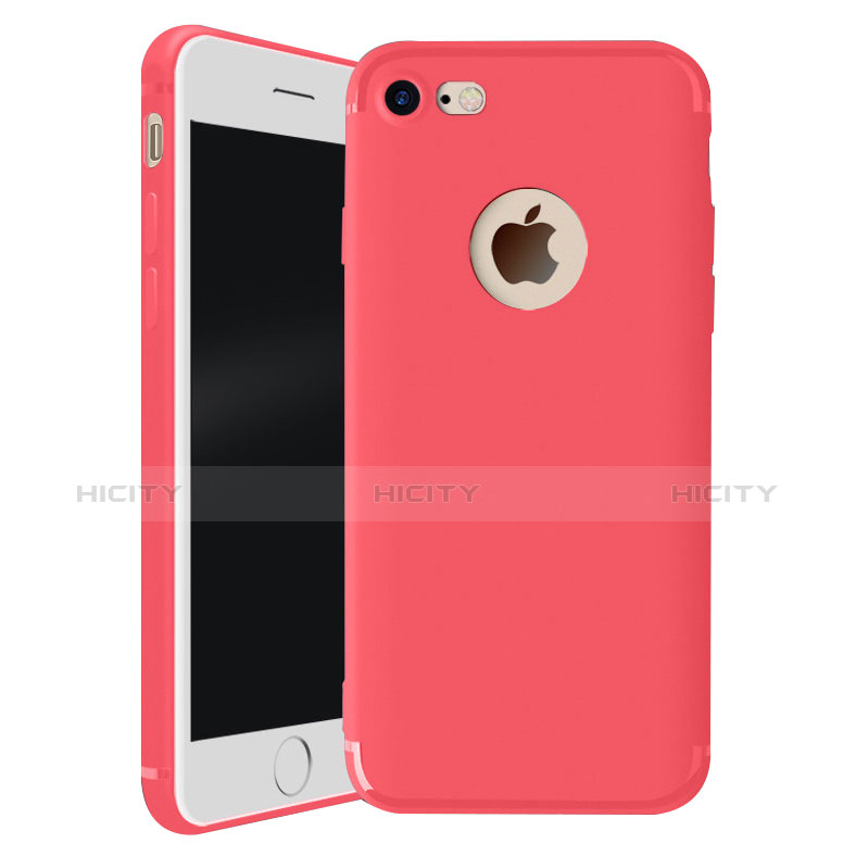 Coque Ultra Fine Silicone Souple Housse Etui H01 pour Apple iPhone 7 Rouge Plus