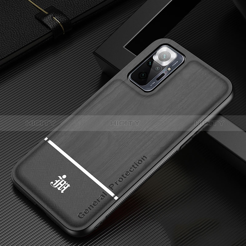 Coque Ultra Fine Silicone Souple Housse Etui JM1 pour Xiaomi Redmi Note 10 Pro Max Noir Plus